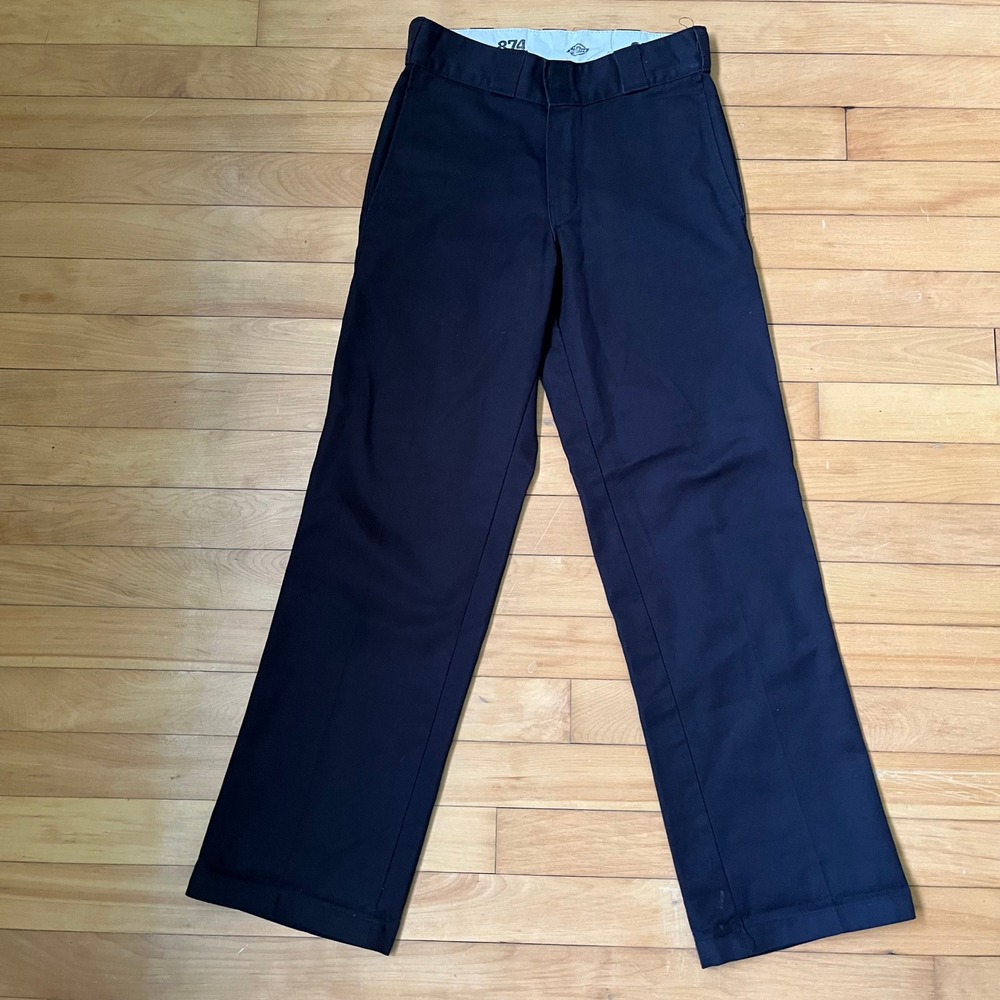 Dickies 874 Original Fit Work Pants Black Straight Leg 28x30 874BK